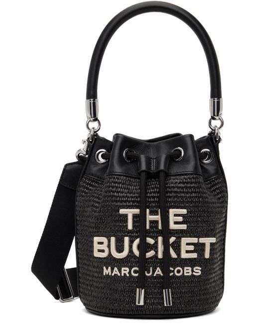 Sac seau 'the bucket' noir en paille tissée Marc Jacobs en coloris Black