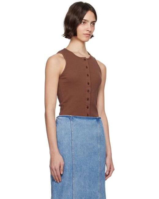 J.W. Anderson ブラウン Buttoned トップス Blue