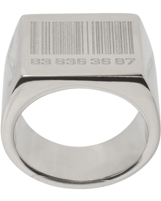 VTMNTS Metallic Barcode Ring