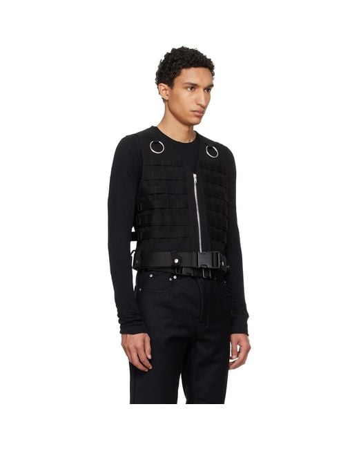 Rick Owens Black Temple Supply Vest for men