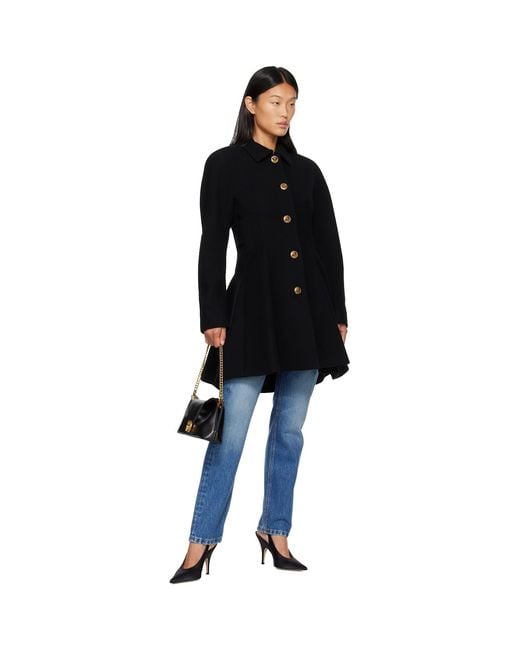 Versace Black Wool Coat