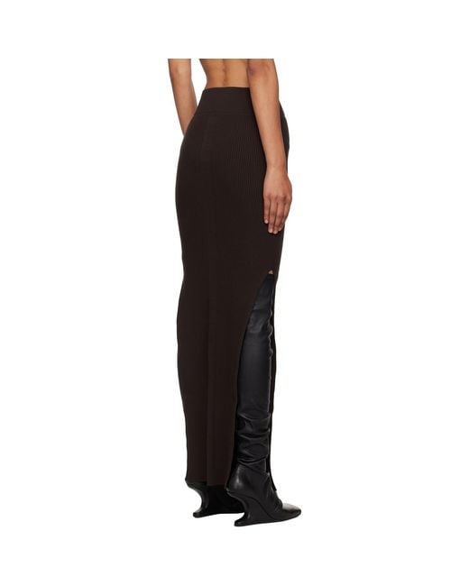 Rick Owens Black Concordians Sacriskirt Midi Skirt