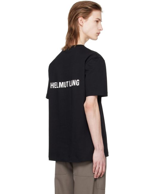 T-shirt noir à logo imprimé Helmut Lang pour homme en coloris Black