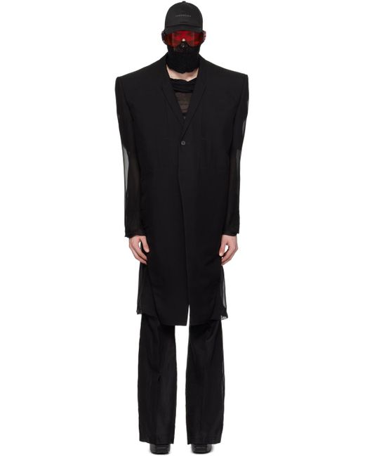 Manteau tatlin noir à poches passepoilées Rick Owens pour homme en coloris Black