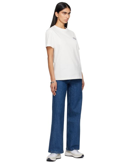 Baskets Run Around Blanches A.P.C. en coloris Black