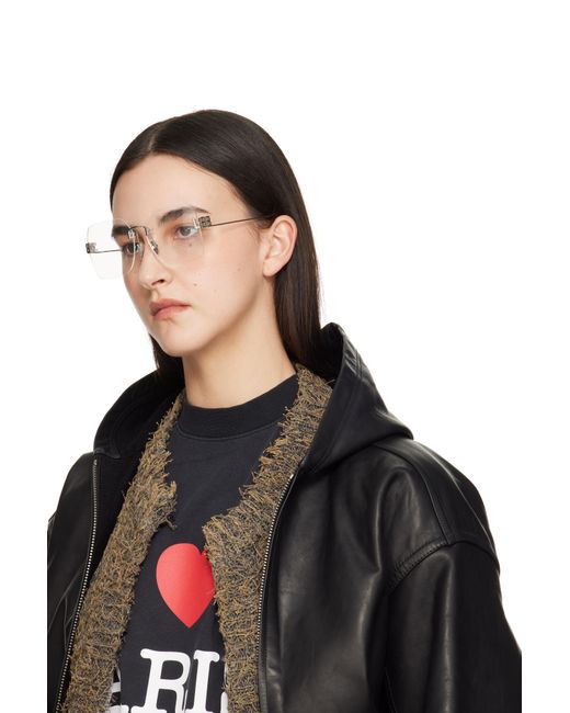 【関税込み】Balenciaga シルバー リムレス メガネ Balenciaga シルバー リムレス メガネ ブラック | Lyst