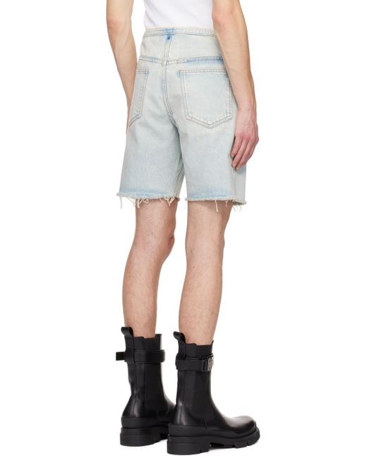Givenchy Black Raw Edge Denim Shorts for men