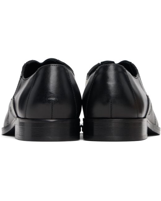 メンズ STEFAN COOKE ブラック Perforated Slip On ローファー Black