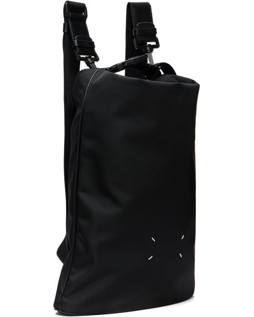 Maison Margiela Black High Tech Roll Up Backpack for men
