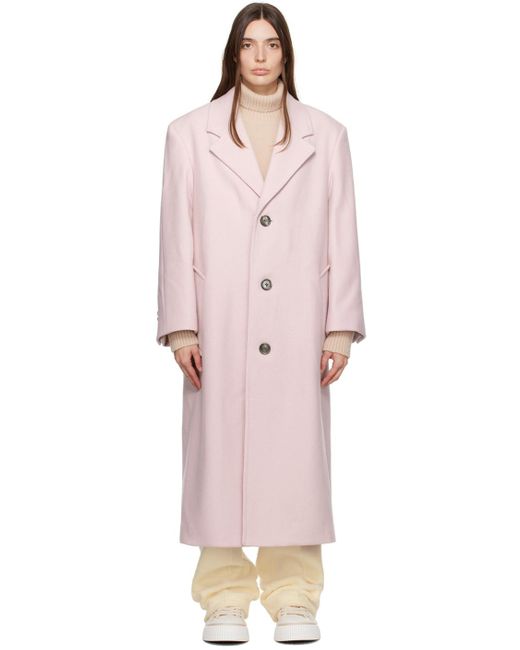 AMI Pink Oversized Coat