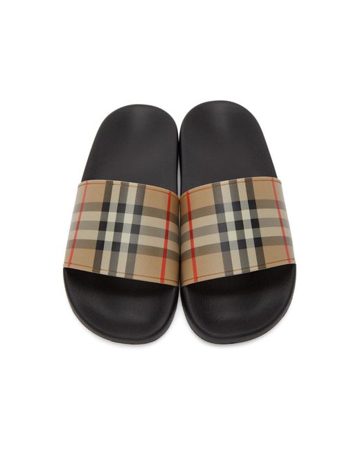mens burberry slides