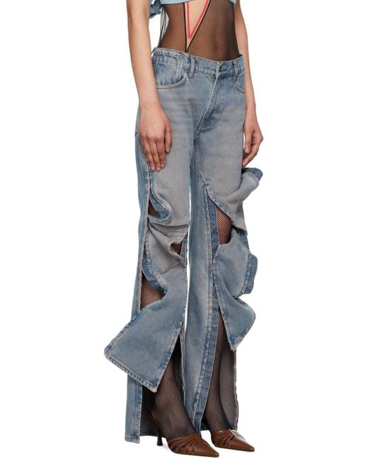 Y. Project Blue Hook-Eye Jeans
