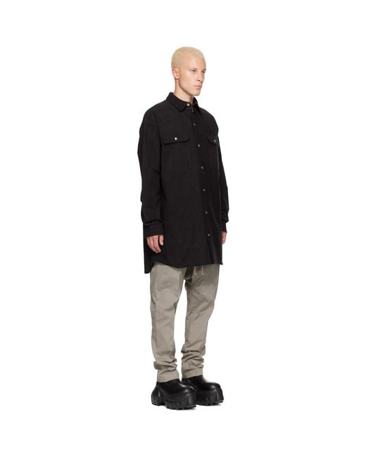Rick Owens Black Tower Oversized Outershirt for men