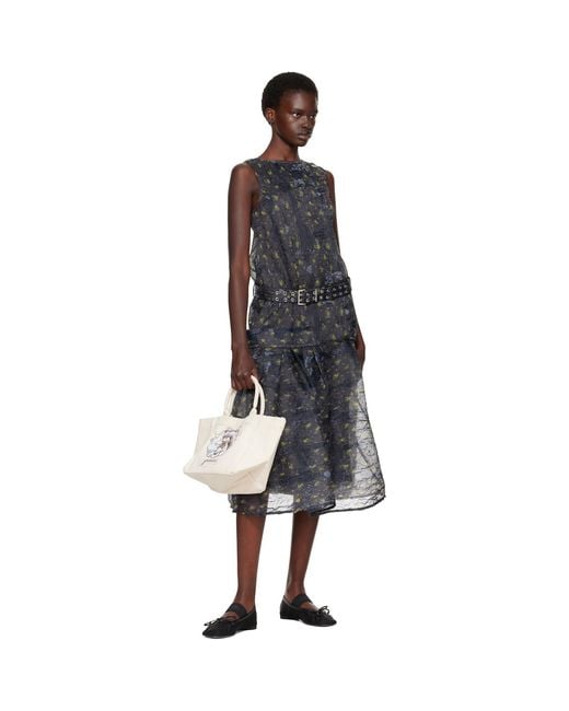 Ganni Metallic Small Easy Shopper Tote
