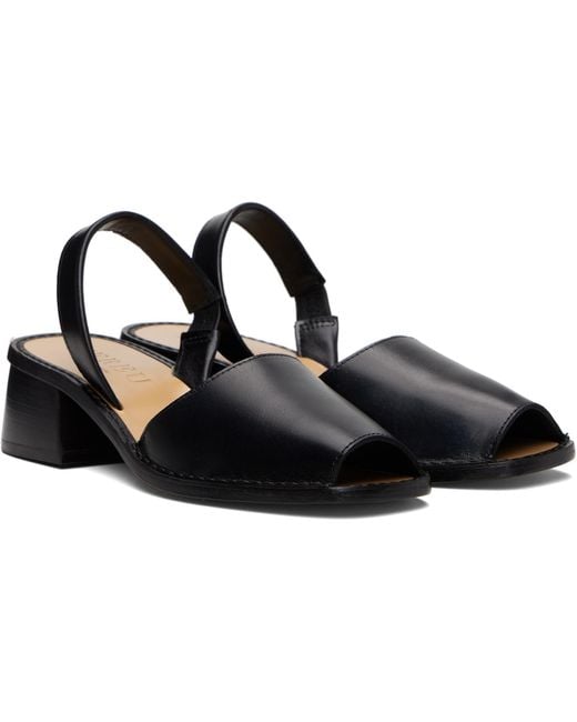 Hereu Black Altet Heeled Sandals