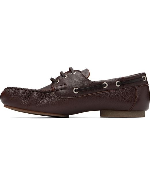 A.P.C. Brown Camille Boat Shoes for men