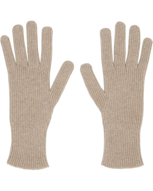 Baserange White Ribbed Gloves