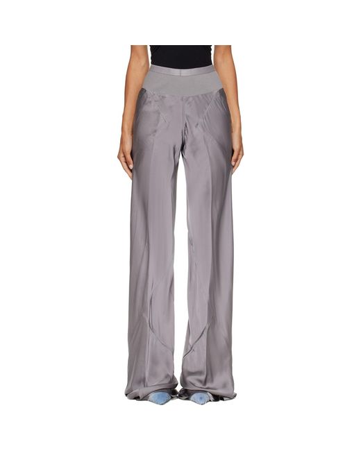 Rick Owens Gray Tower Bias Trousers