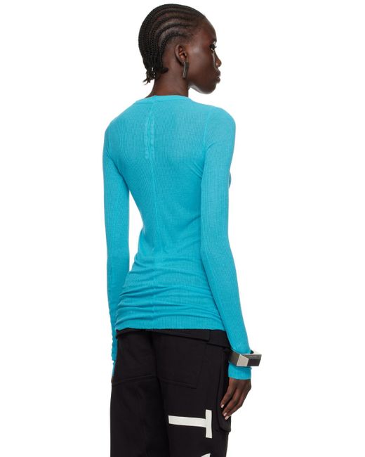 Rick Owens Ssense Exclusive Blue Kembra Pfahler Edition Long Sleeve T-shirt
