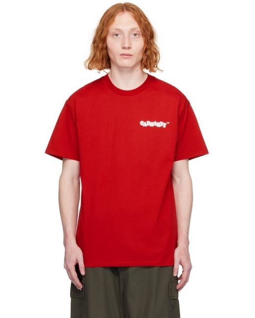 Carhartt Red 'fast Food' T-shirt for men