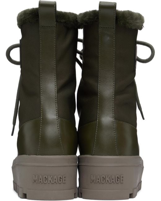 Mackage Green Khaki Hero-M Boots for men