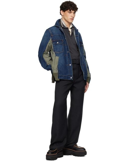 【関税込み】sacai ブルー ナイロンツイル デニムジャケット SACAI / デニム×ナイロン ツイル ジャケット｜ESTNATION