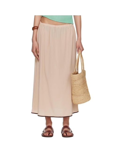 Baserange Natural Ssense Exclusive Silk Maxi Skirt
