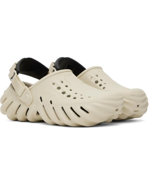 CROCSTM ベージュ＆ブラック Echo クロッグ Black