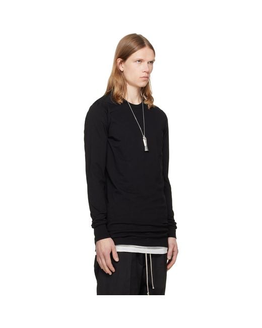 Rick Owens Black Tower Level Ls T-Shirt for men