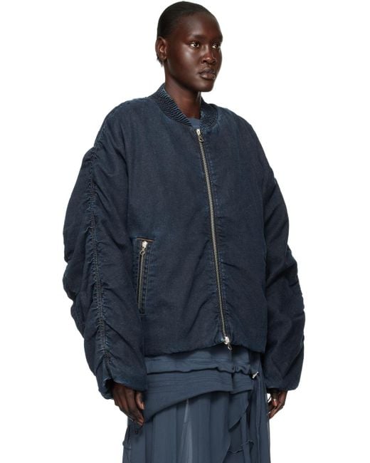 DIESEL ネイビー D-bressy デニム ボンバージャケット Blue