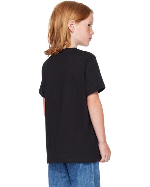 Versace キッズ｜ブラック メドゥーサ刺繍 Tシャツ Black