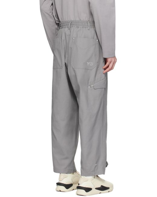 Pantalon cargo de travail gris Y-3 pour homme en coloris Gray