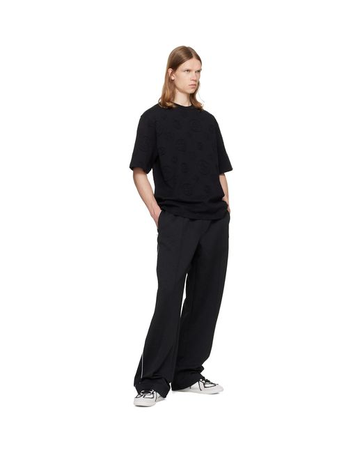 Casablanca Black Raised Monogram Track Pants for men