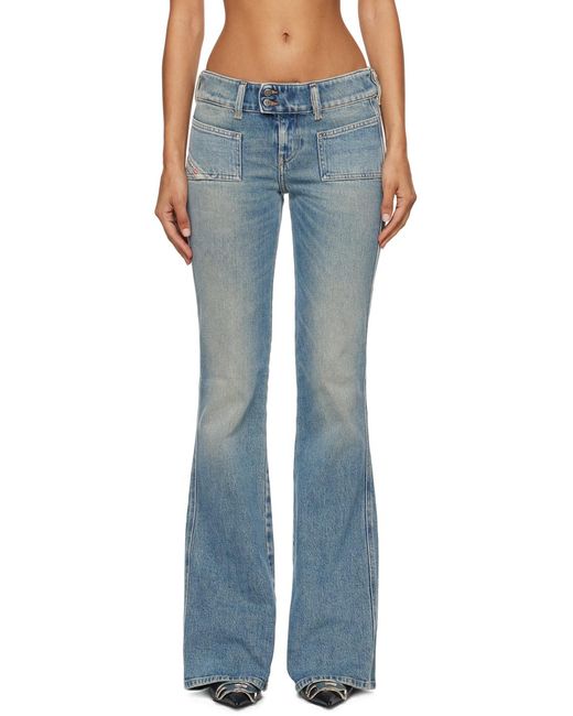 Jean semi-évasé Hush 09j55 bleu en denim DIESEL en coloris Blue
