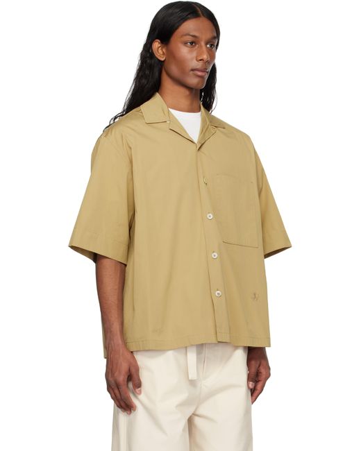 メンズ Jil Sander ベージュ コットンポプリン シャツ Natural
