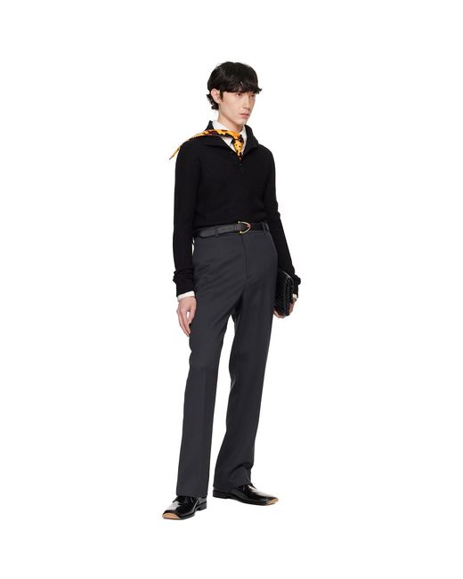 Bottega Veneta Black Felted Wool Turtleneck for men