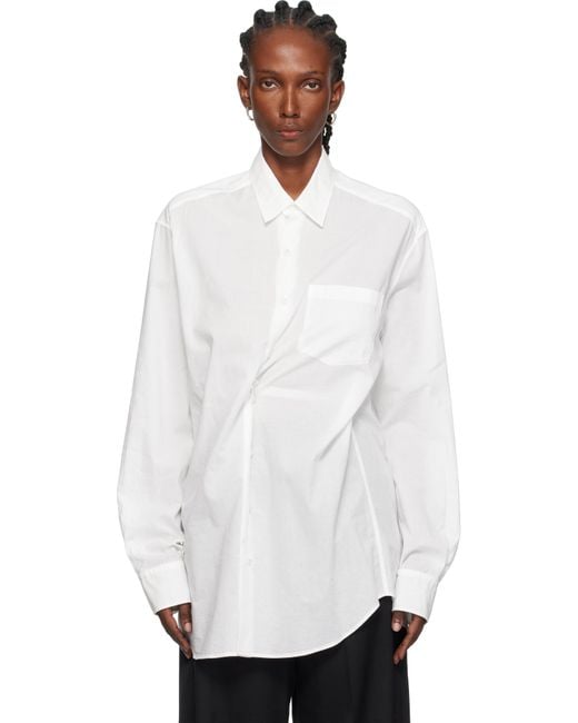 ann demeulemeester シャツ Ann Demeulemeester アシンメトリー シャツ