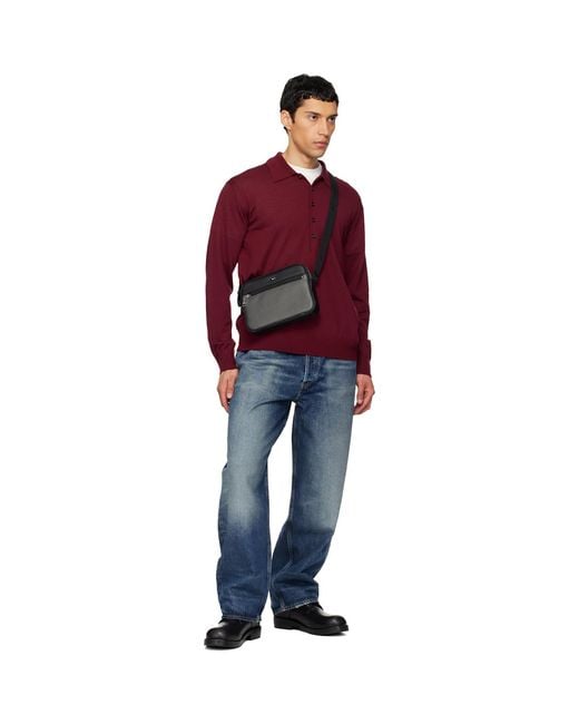 Boss Black Printed-Logo Bag for men