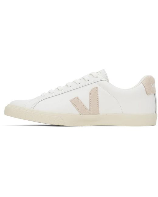 Veja Black White Esplar Logo Leather Sneakers for men