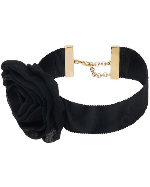 【関税込み】Blumarine ブラック Rose グログラン チョーカー Blumarine ローズ チョーカー ブラック | Lyst