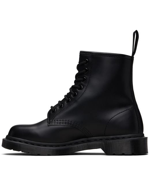 Dr. Martens Black 1460 Mono Smooth Leather Lace Up Boots for men