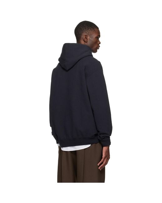 vowels Blue Faded Collegiate Hoodie for men