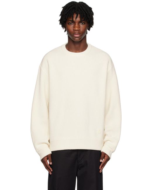 Wooyoungmi Black Off-white Crewneck Sweater for men