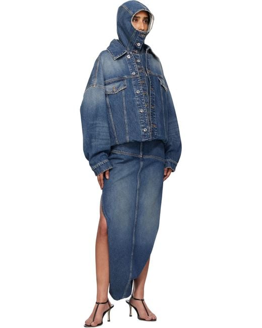 Jean Paul Gaultier 'The Double' Denim Jacket in Blue | Lyst