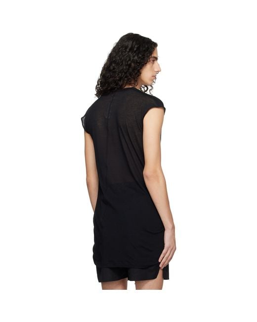 Rick Owens Black Temple Dylan T-Shirt for men