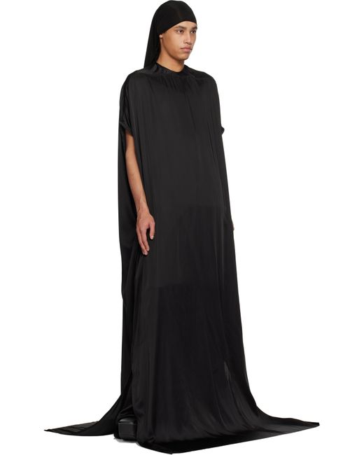 Rick Owens Black Hollywood Tommy Gown Maxi Dress for men