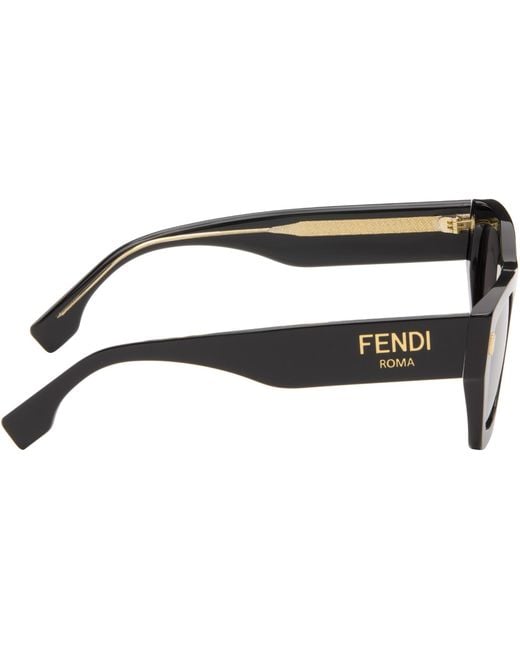 Fendi Gray Square Sunglasses for men