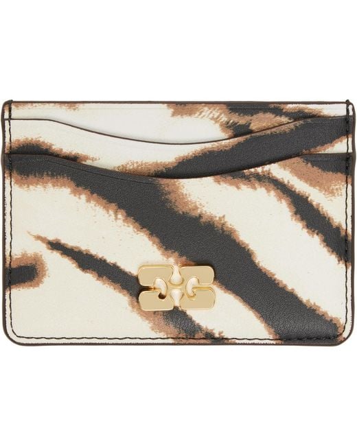 Ganni Metallic Off- & Bou Card Holder