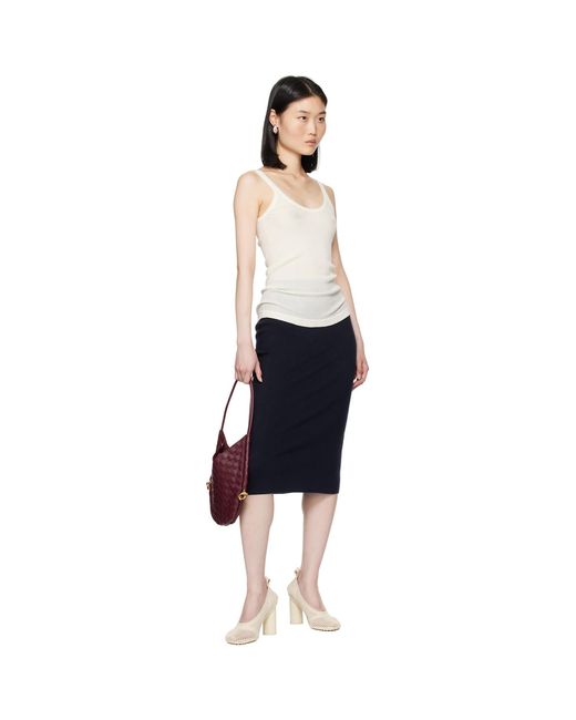 Bottega Veneta Blue Light Midi Skirt