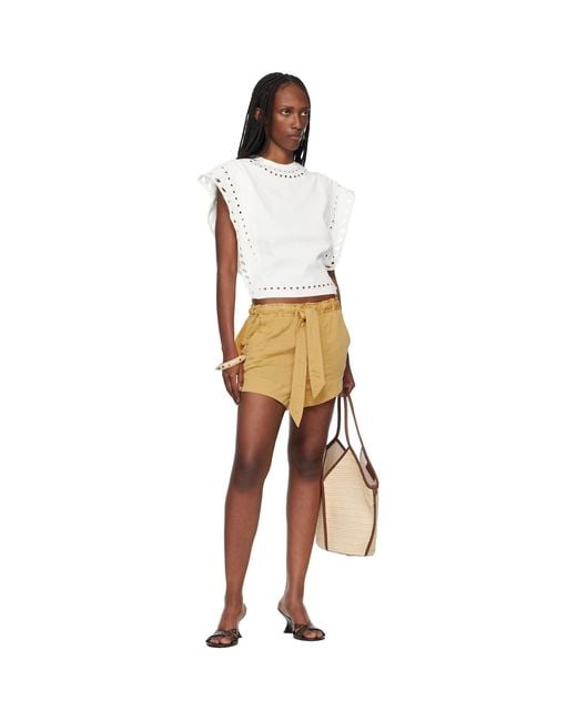 Isabel Marant Black Tan Birva Shorts
